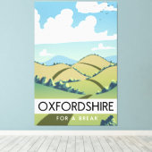 Oxfordshire voor een break-poster canvas afdruk (Insitu (Houten vloer))