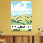 Oxfordshire voor een break-poster canvas afdruk (Insitu (Woonkamer))