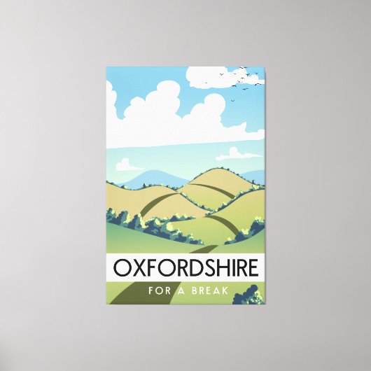 Oxfordshire voor een break-poster canvas afdruk (Voorkant)