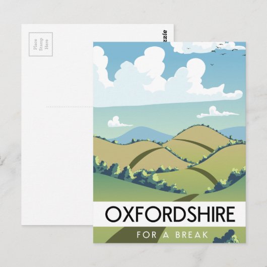 Oxfordshire voor een pauze briefkaart (Voorkant / Achterkant)