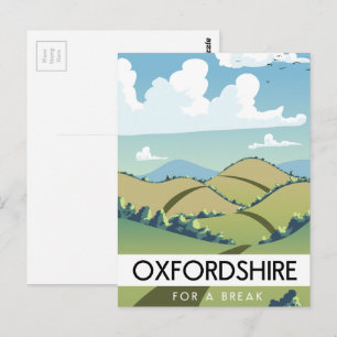 Oxfordshire voor een pauze briefkaart