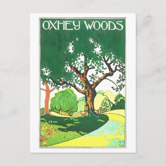 Oxhey Bossen reizen Briefkaart (Voorkant)
