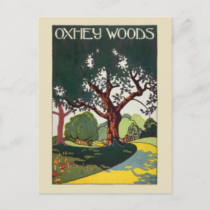 Oxhey Bossen Vintage Poster 1915 Briefkaart