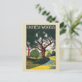 Oxhey Bossen Vintage Poster 1915 Briefkaart (Staand voorkant)