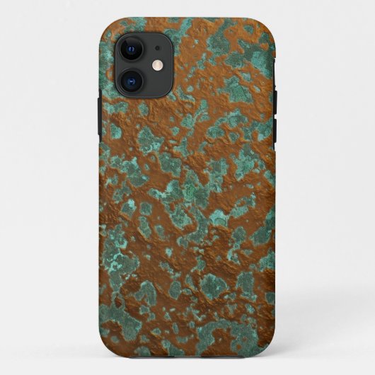 Oxidatie Koperen Afwerking Look Patina Textuur Case-Mate iPhone Case (Achterkant)