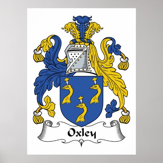 Oxley Family Crest Poster (Voorkant)