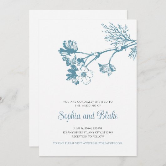 Oxley Green Flowers Weddenschap Kaart (Voorkant / Achterkant)