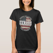 Oxnard California Amerikaanse vlag T-shirt (Voorkant)