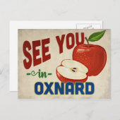 Oxnard California Apple - Vintage Travel Briefkaart (Voorkant / Achterkant)