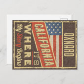 Oxnard California Briefkaart (Voorkant / Achterkant)