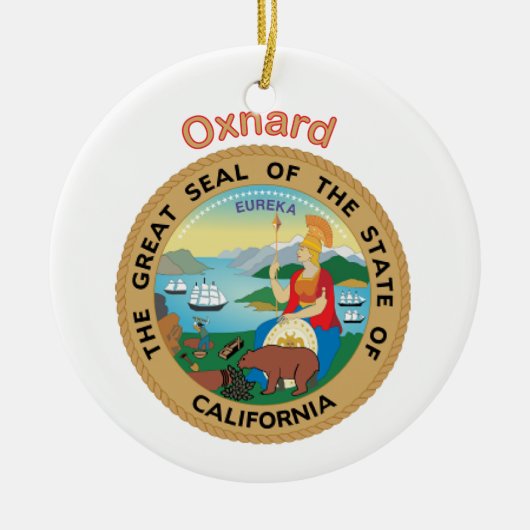 Oxnard California Keramisch Ornament (Voorkant)