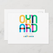 Oxnard California Mid Century, Pop Art, Briefkaart (Voorkant / Achterkant)