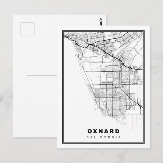Oxnard Kaart (Voorkant / Achterkant)