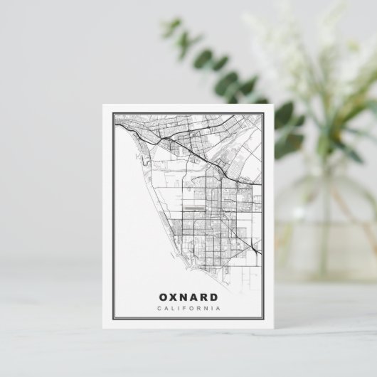 Oxnard-kaart Briefkaart (Staand voorkant)