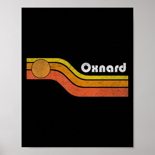 Oxnard - Mannen Vrouwen 70s 80s Graphic Cool Re Poster (Voorkant)