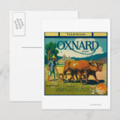 Oxnard Oranje LabelOxnard, CA Briefkaart (Voorkant / Achterkant)