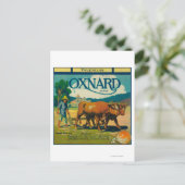 Oxnard Oranje LabelOxnard, CA Briefkaart (Staand voorkant)