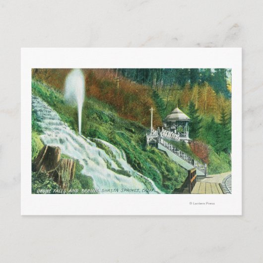 Oxone-Herfsten en Spring ViewShasta Springs, CA Briefkaart (Voorkant)