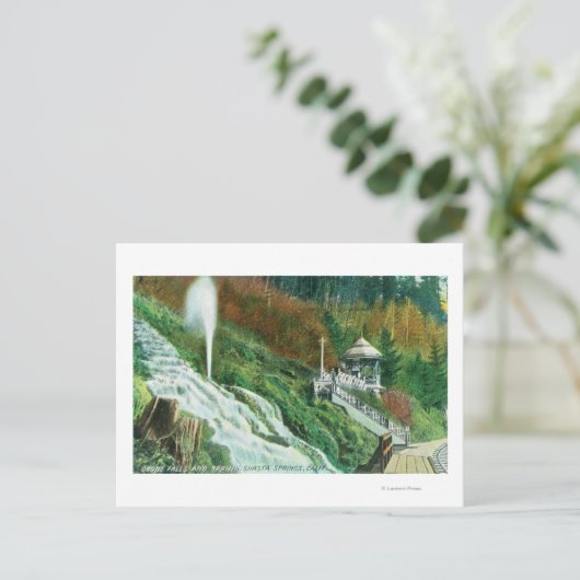 Oxone-Herfsten en Spring ViewShasta Springs, CA Briefkaart (Staand voorkant)