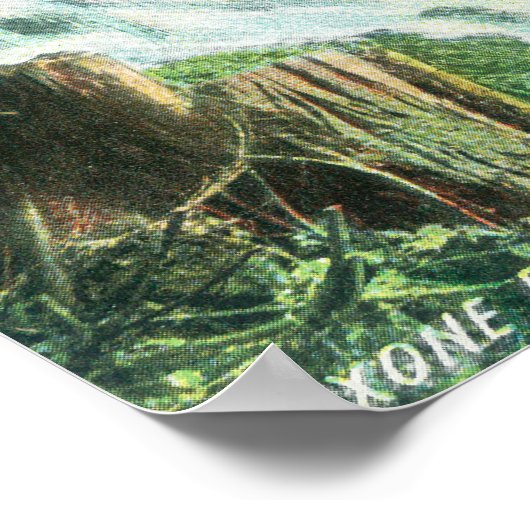 Oxone-Herfsten en Spring ViewShasta Springs, CA Poster (Hoek)