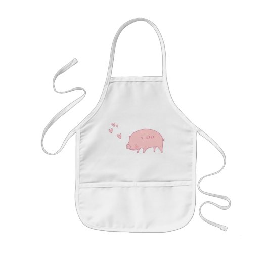 OXOX Roze Roze Doodle Art Apron Kinder Schort (Voorkant)
