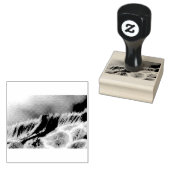 Oxpecker op een giraffe rubberstempel (Gestempeld)