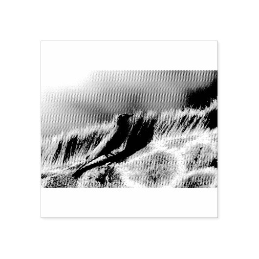 Oxpecker op een giraffe rubberstempel (Afrduk)