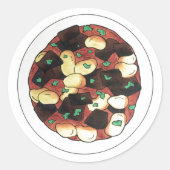 Oxtail and Broad Beans Stew Jamaican Food Ronde Sticker (Voorkant)