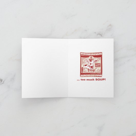 Oxtail soep pop kunst kaart (Binnen)