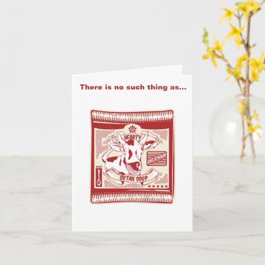 Oxtail soep pop kunst kaart (Gele Bloem)