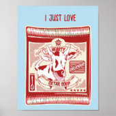 Oxtail soep pop kunst poster (Voorkant)