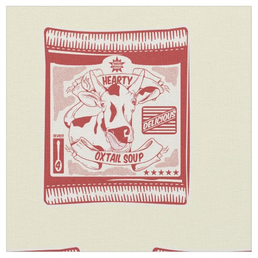 Oxtail soep pop kunst stof (Close Up)