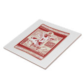 Oxtail soep pop kunst tegeltje (Zijkant)