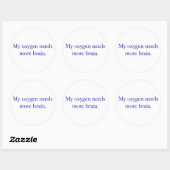 Oxy Brain Ronde Sticker (Vel)