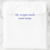 Oxy Brain Ronde Sticker (Tas)