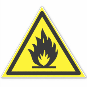 Oxyderend materiaal gevarensymbool Label