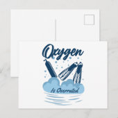 Oxygen is Overrated - For Swimmers Briefkaart (Voorkant / Achterkant)