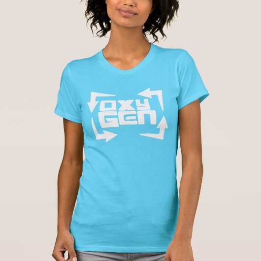 oxyGEN Womens "Quote"-T-shirt - Turquoise Edition T-shirt (Voorkant)