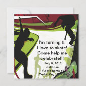 Oxygentes Skateboard Invitation Kaart (Achterkant)
