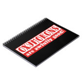 Oxymorons zijn erg goed Grappig Engels Taal Notitieboek (Linkerzijde)