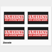 Oxymorons zijn erg goed Grappig Engels Taal Rechthoekige Sticker (Vel)