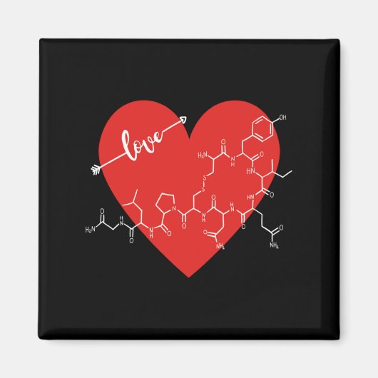 Oxytocin Love Hormone Valentines Day Love Hormone  Magneet (Voorkant)