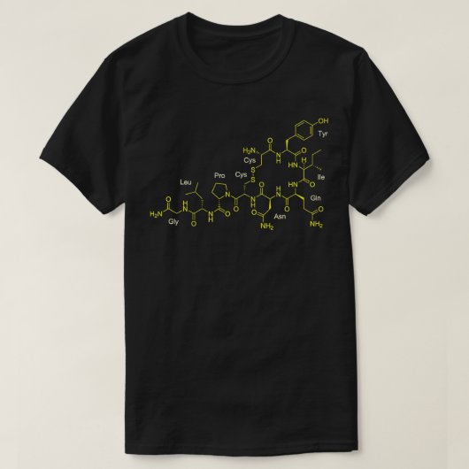 Oxytocin Molecule Liefde Scheikunde leraar T-shirt (Design voorkant)