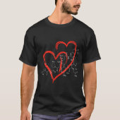 Oxytocin Molecules Heart Love Valentines Day Scien T-shirt (Voorkant)