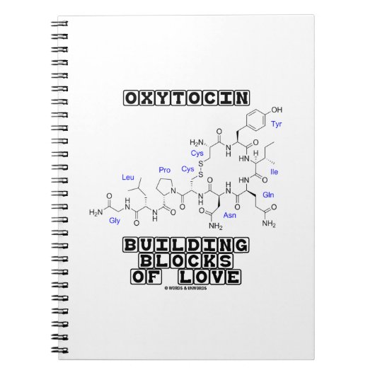 Oxytocine bouwstenen van liefde (chemie) notitieboek (Voorkant)