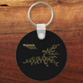 Oxytocine Hormone Structureel chemisch formule gou Sleutelhanger (Voorkant)