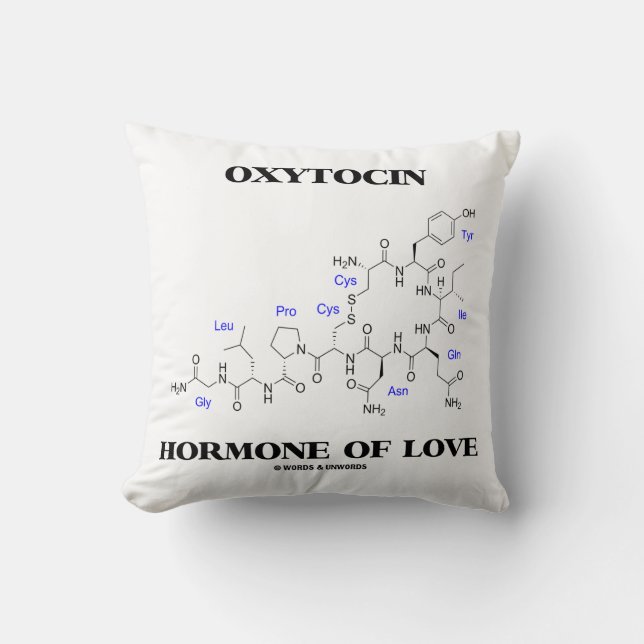 oxytocine hormoon of Love (chemisch molecuul) Kussen (Voorkant)