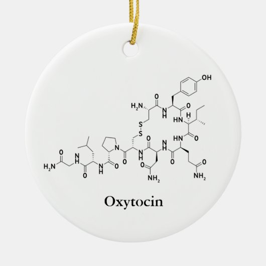 Oxytocine Love Molecule Chemie Wetenschap Keramisch Ornament (Voorkant)