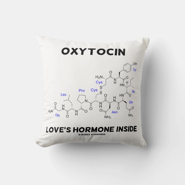 Oxytocine Love's Hormone Inside (Chemistry) Kussen (Voorkant)