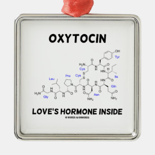 Oxytocine Love's Hormone Inside (Chemistry) Metalen Ornament